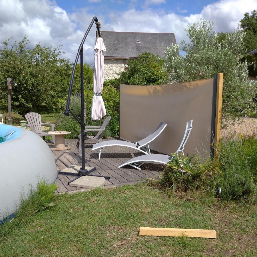 La Roulotte Du Moulin De Palet Villa Bauge-en-Anjou Exterior foto